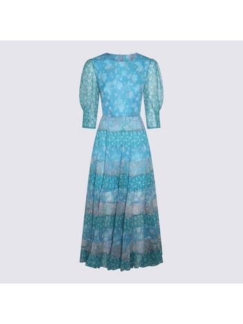 릭소 FW23 Rixo Dresses 0100032442302690 HAVANA FLORAL BLUE MIX