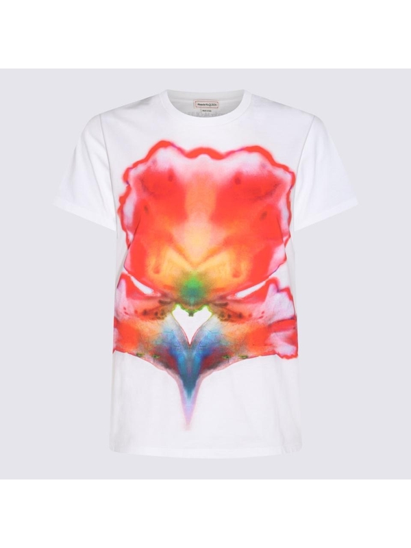 알렉산더 맥퀸 FW23 Alexander McQueen T-shirts and Polos 758065QZAJ00900 SOLARISED FLOWER