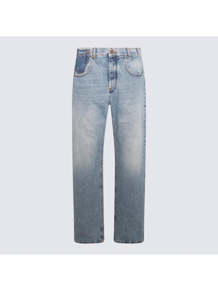 발망 FW23 Balmain Jeans BH1ML062DD65SHY Blue