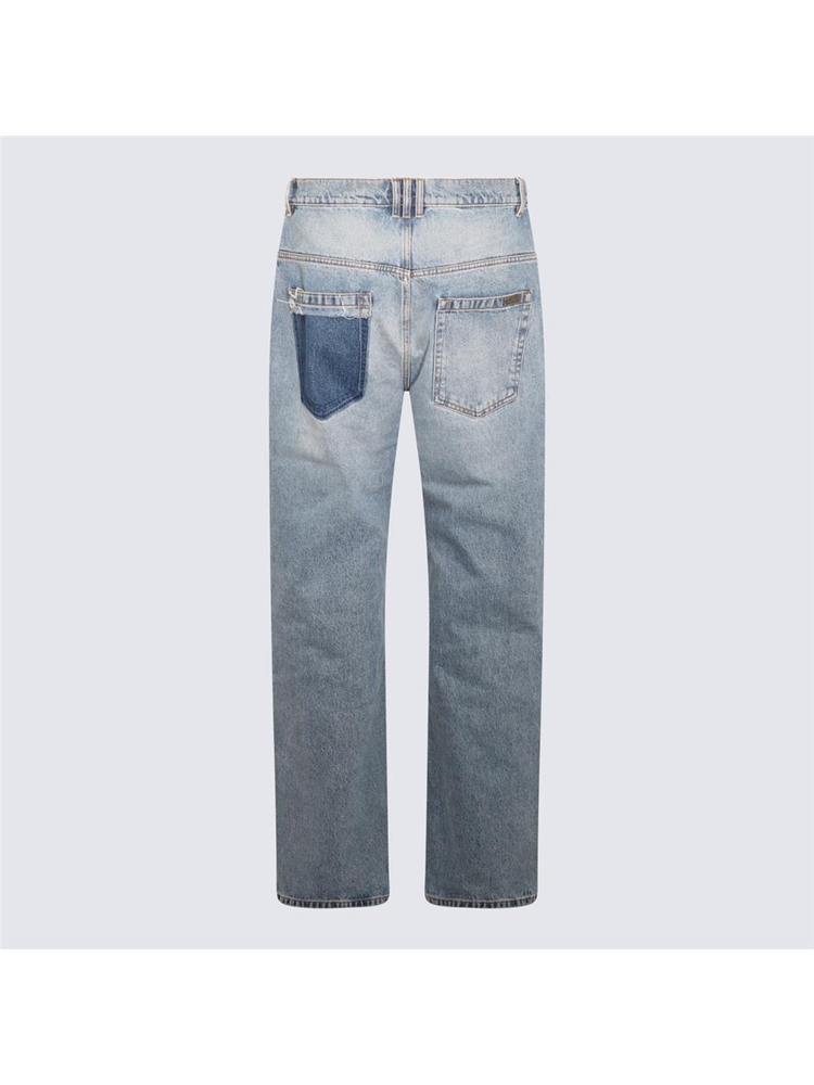 발망 FW23 Balmain Jeans BH1ML062DD65SHY Blue