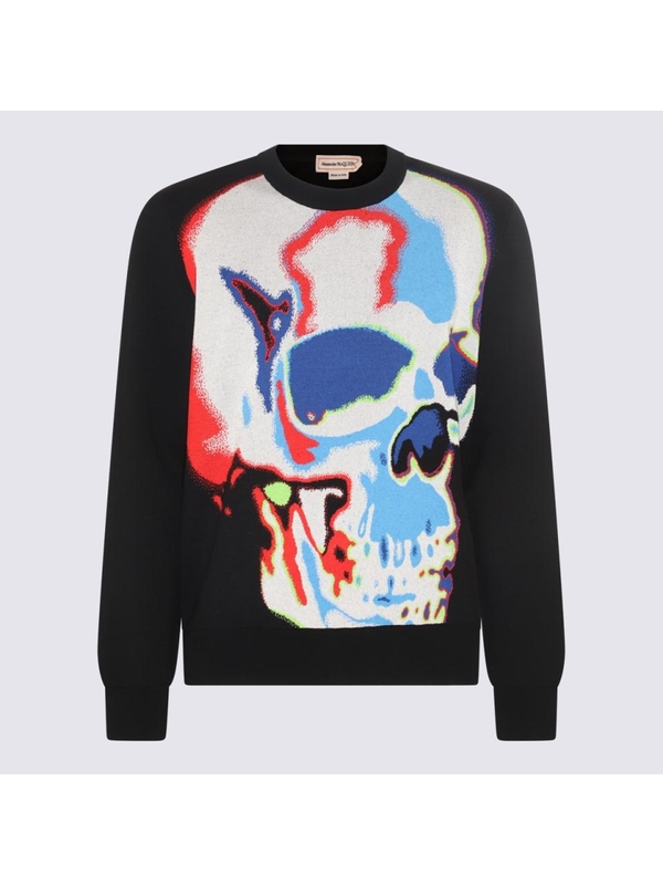 알렉산더 맥퀸 FW23 Alexander McQueen Sweaters 752061Q1XHY1033 BLACK/IVORY/RED/BLUE