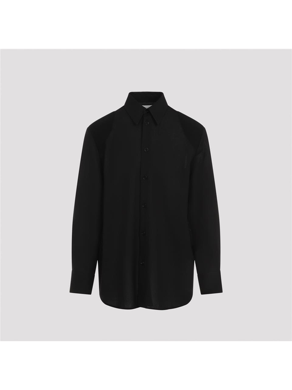 질샌더 FW24 Jil Sander Virgin Wool Shirt J21DL0194.J40201 Black