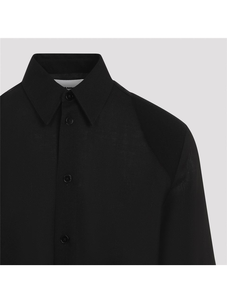 질샌더 FW24 Jil Sander Virgin Wool Shirt J21DL0194.J40201 Black