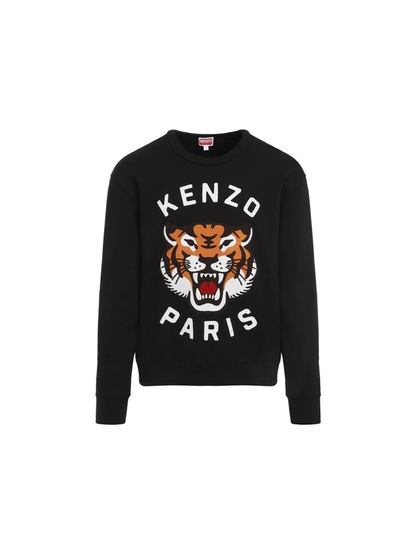 겐조 FW24 Kenzo Lucky Tiger Cotton Sweatshirt FE68SW1064MF Black