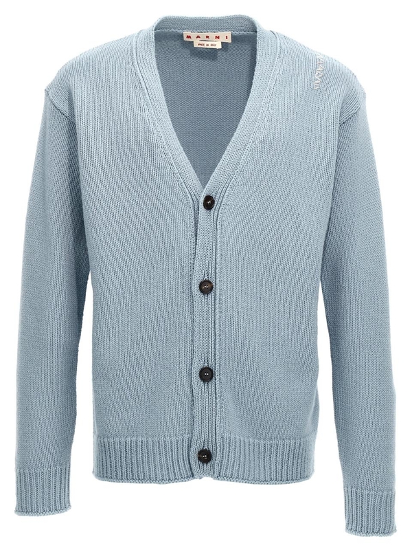 마르니 FW24 Wool cardigan CDMG0148A0UFH94900B25 Light Blue