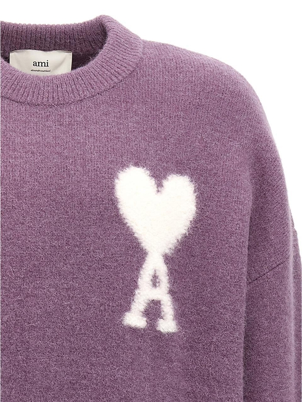 아미 FW24 Ami De Coeur sweater UKS025KN0032504 Purple