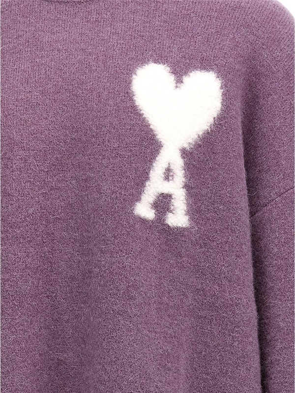 아미 FW24 Ami De Coeur sweater UKS025KN0032504 Purple