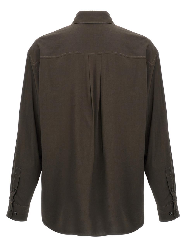 르메르 FW24 Relaxed shirt SH1116LF1286BR507 Brown