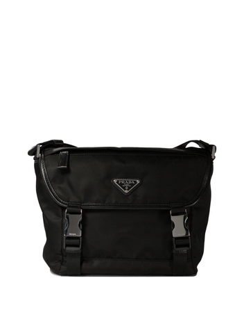 프라다 SS25 Re-Nylon and Saffiano crossbody bag 2VD0662DMGF0002 V OOM Black  