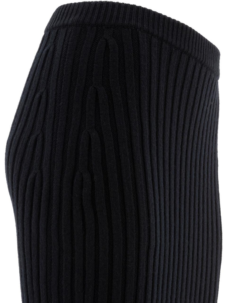 막스마라 FW24 Wool and cashmere knit skirt 2421306033600SETA005 Black  