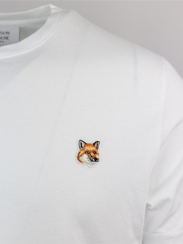 메종키츠네 FW24 Fox Head Patch T-shirt White LM00104KJ0008P100 White