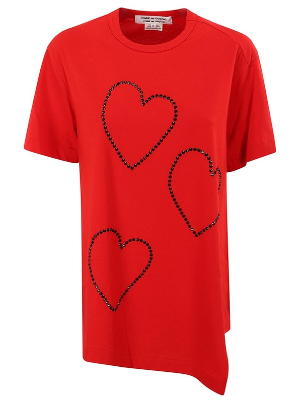 꼼데가르송 FW24 COMME DES GARcONS COMME DES GARcONS T-SHIRT RNT001W24 2 RED/BLACK