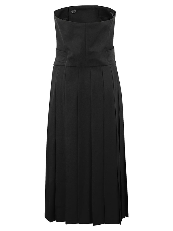 꼼데가르송 FW24 COMME DES GARcONS COMME DES GARcONS MIDI DRESS RNA003W24 1 BLACK