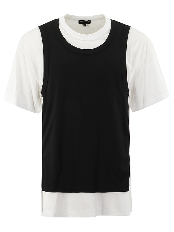 꼼데가르송 옴므 FW24 COMME DES GARcONS HOMME PLUS T-SHIRT PNT012W24 1 WHITE X BLACK