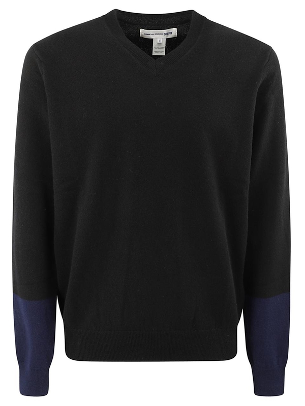 꼼데가르송 FW24 COMME DES GARcONS SHIRT SWEATER FZN111PER 1 BLACK/NAVY