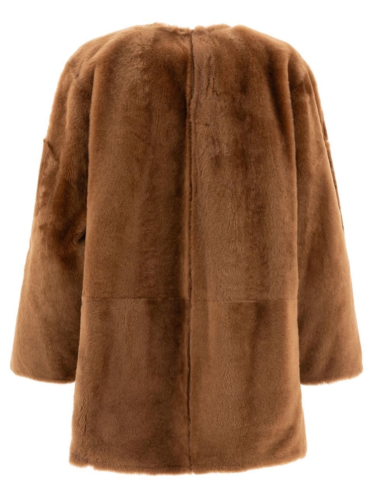 막스마라 아뜰리에 FW24 Lacon shearling reversible coat 2421416025600SANTOS002 Brown