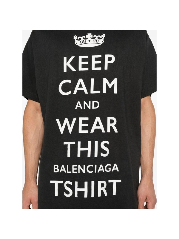 발렌시아가 FW24 T-shirt Balenciaga 787349 TRVC6 9034 BLACK