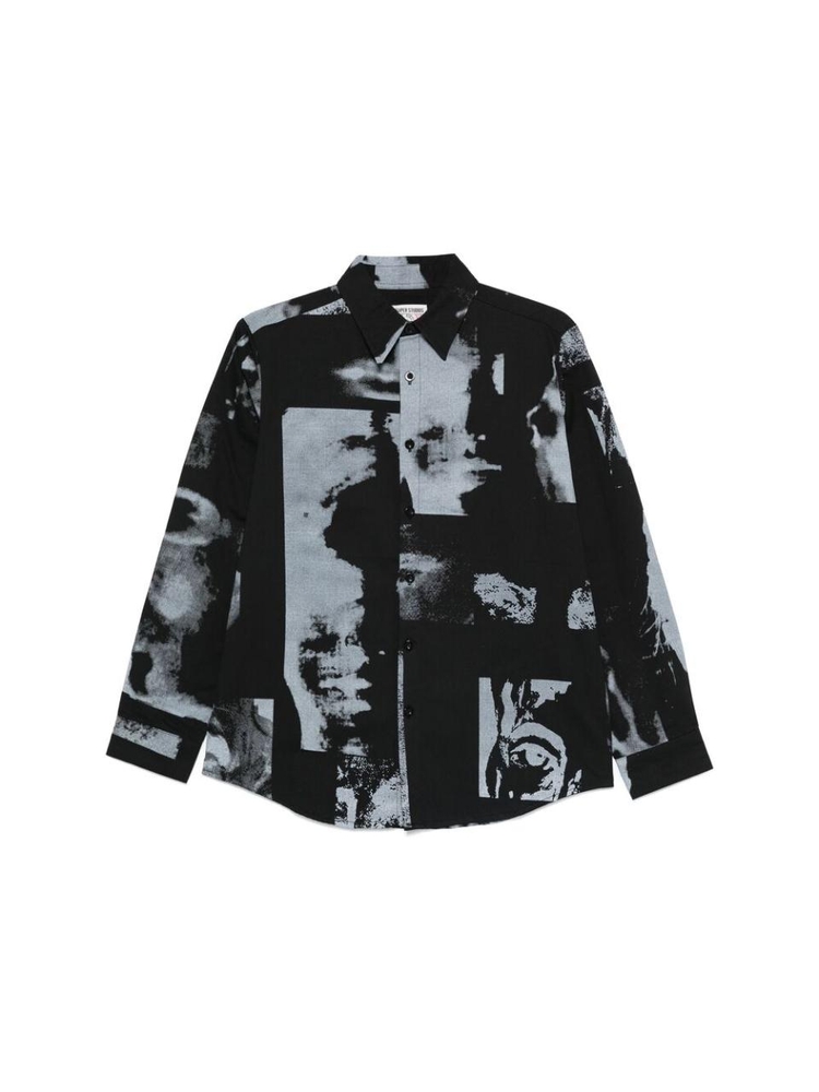 키드슈퍼 FW24 Shirt Kidsuper LTP-12 COLLAGE BK/WH One Color