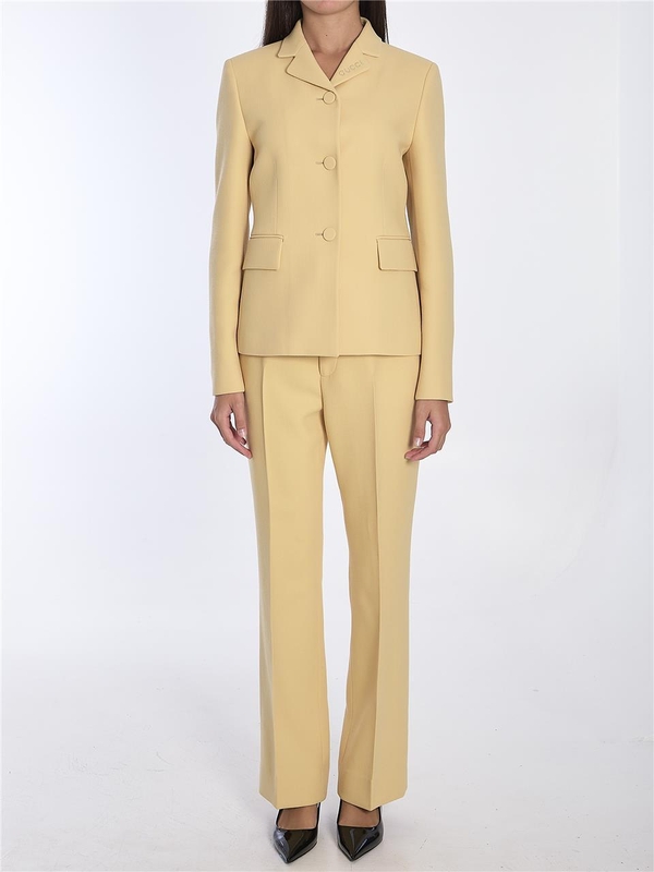 구찌 FW24 Wool crepe jacket 793775_Z7AA2_9048 YELLOW