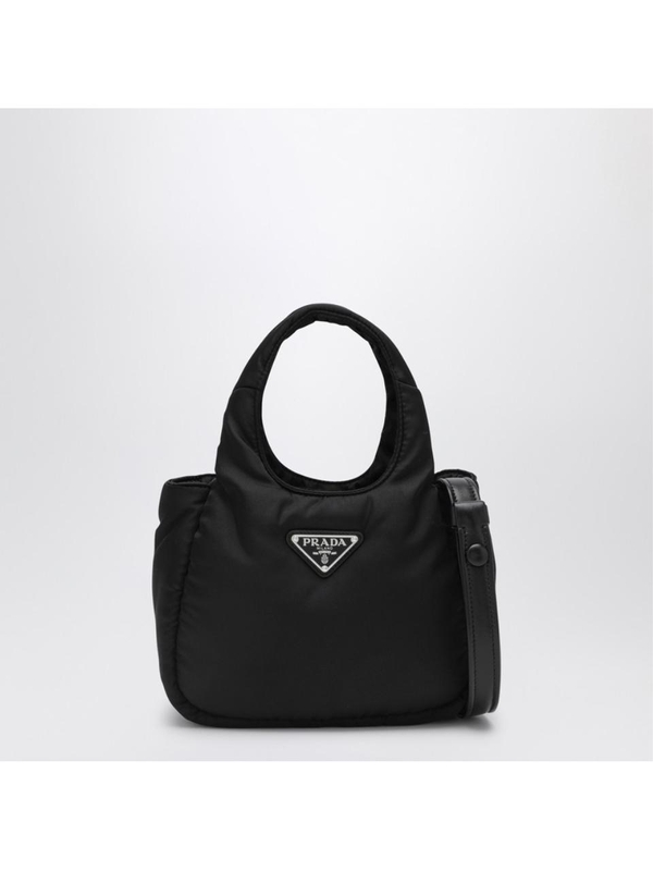 프라다 FW24 Prada Prada Soft black Re-Nylon mini bag 1BA359OVMRCCJ Black