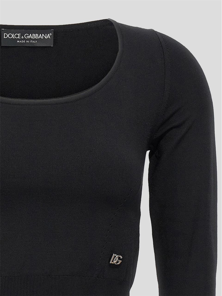 돌체앤가바나 FW24 Dolce&Gabbana logo knitwear logo FXH35TJAIH7N0000 Nero