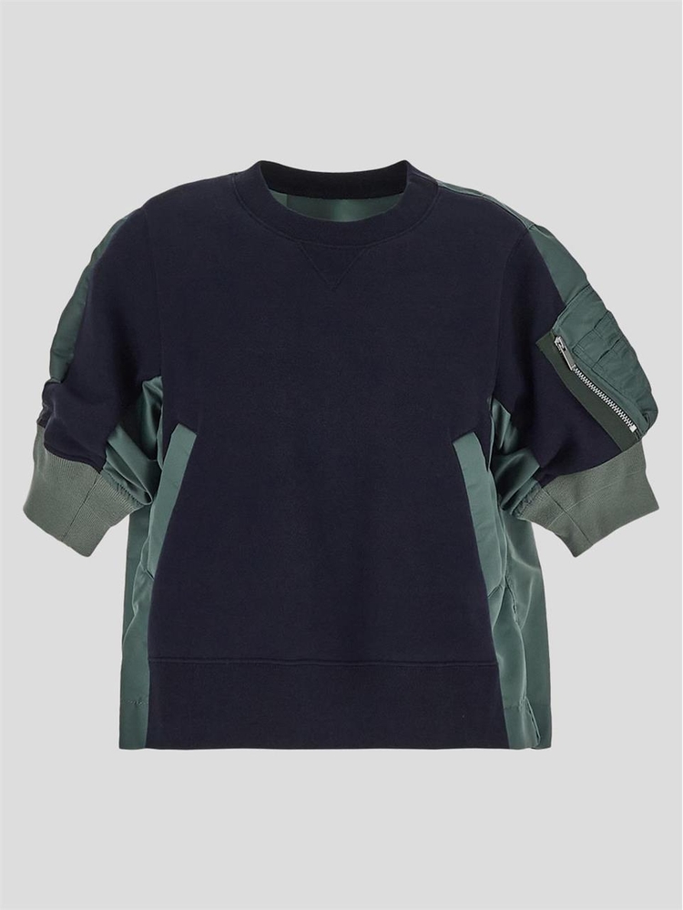 사카이 FW24 Sacai sweatshirt 07539212 Navykhaki