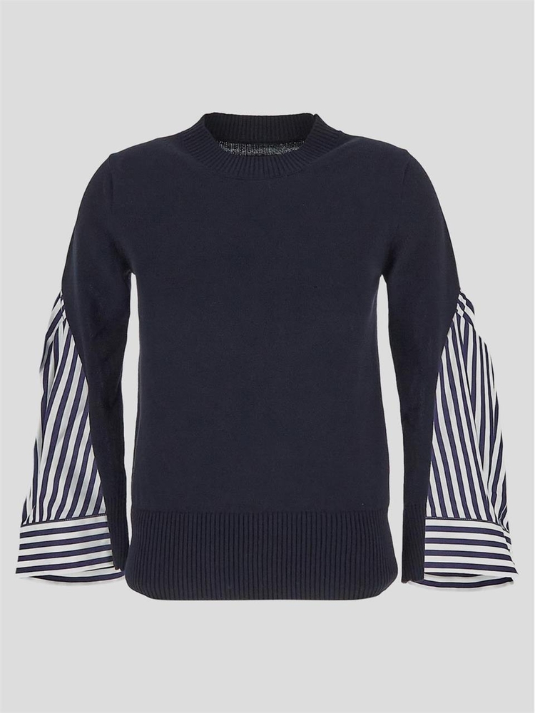 사카이 FW24 Sacai Sweater 07535240 Navystripe