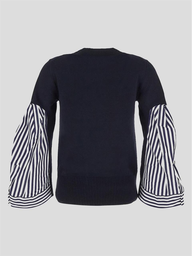 사카이 FW24 Sacai Sweater 07535240 Navystripe