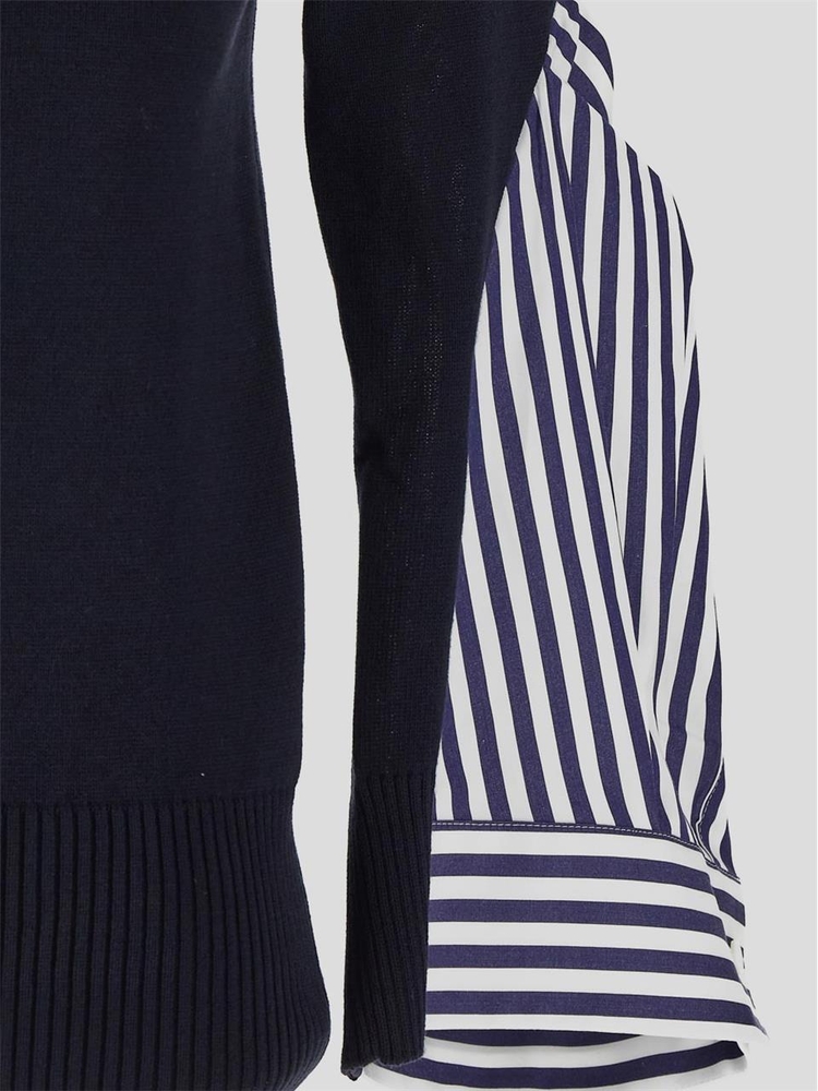 사카이 FW24 Sacai Sweater 07535240 Navystripe