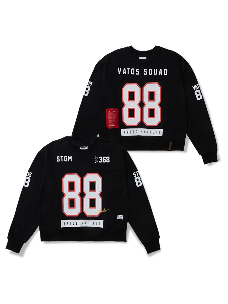 88 Football Oversized Crewneck Black