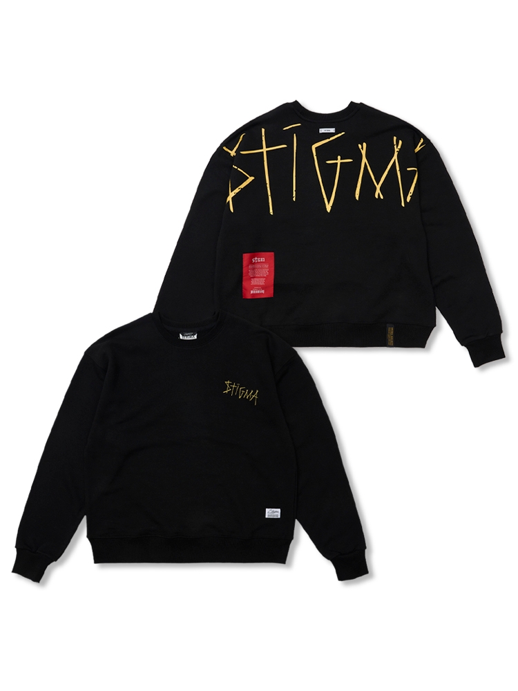 Doodle Oversized Crewneck Black