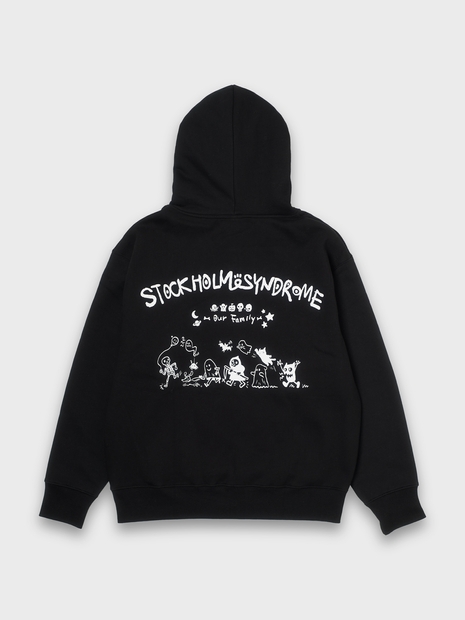 OUR FAMILY ZIP HOODIE - BLACK