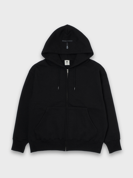 LOGO ZIP HOODIE - BLACK