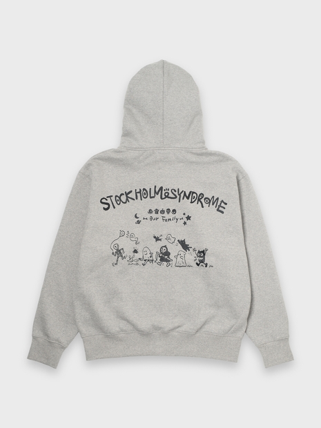 OUR FAMILY ZIP HOODIE - GREY