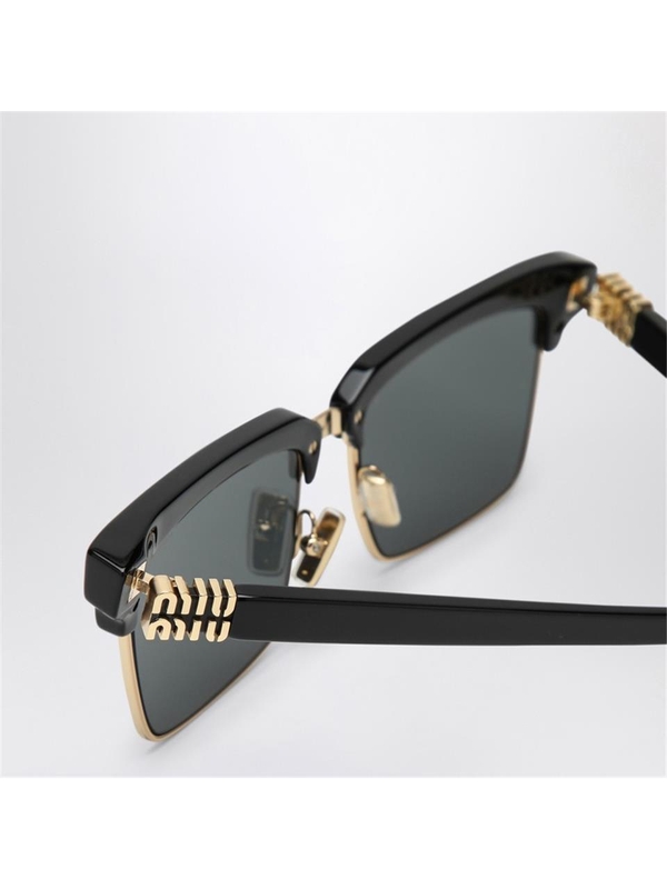 미우미우 FW24 Miu Miu Miu Miu Runway black sunglasses 0MU10ZSPVC Grey