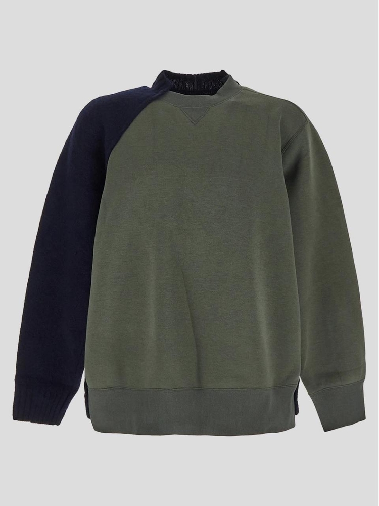 사카이 FW24 Sacai Sweatshirt 03460M841 Khakinavy