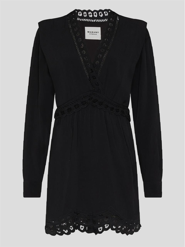 이자벨마랑 에뚜왈 FW24 Marant Etoile Dress RO0534FAB3J05E01BK Black