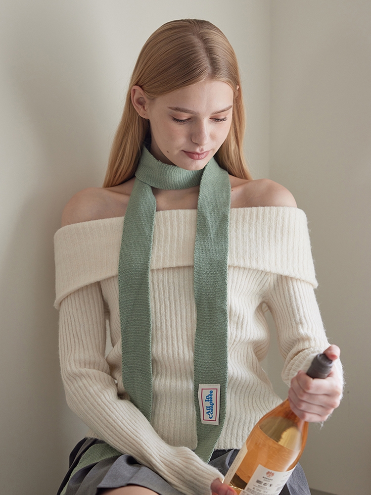 Slim Knit Muffler (6 Colors)