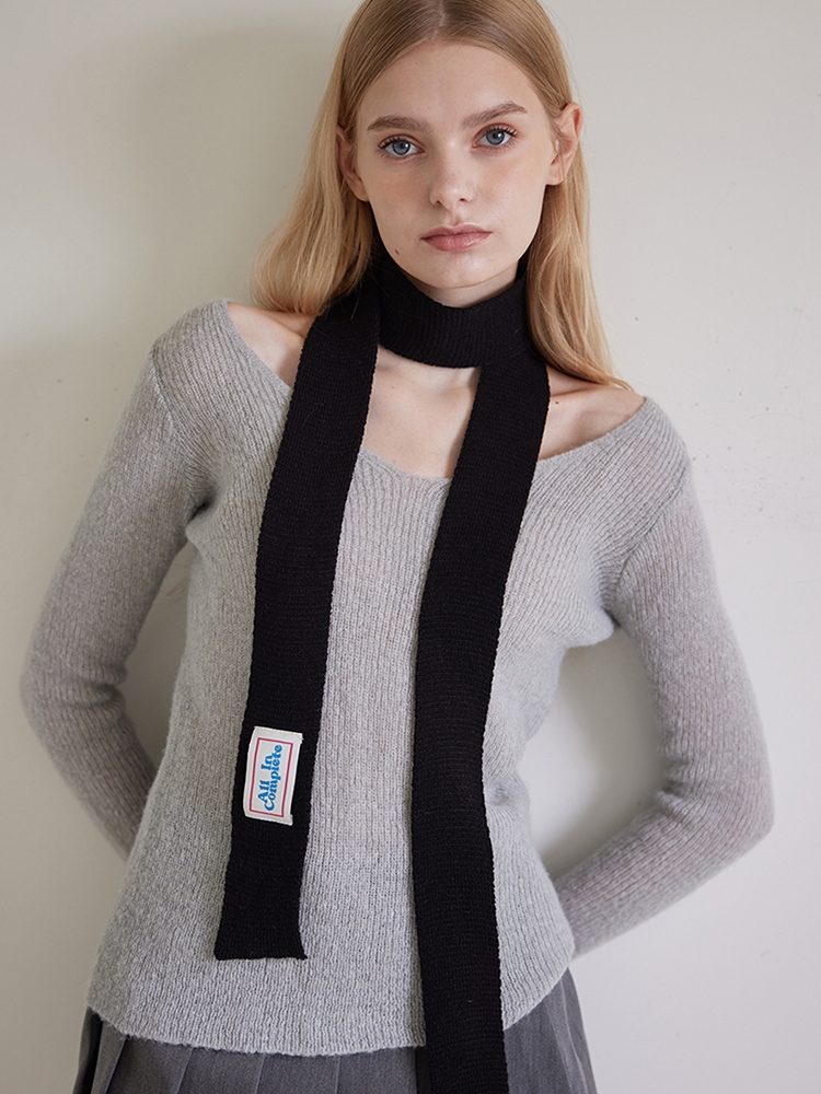 Slim Knit Muffler (6 Colors)