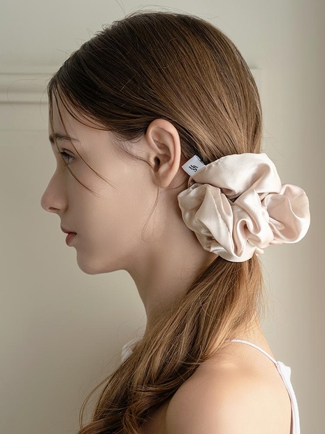 [2SET] HDM009 Basic satin scrunchie