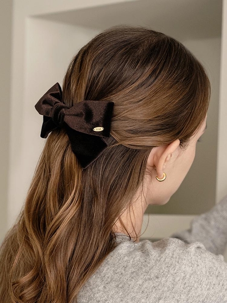 HDM014 Classic velvet ribbon hair pin