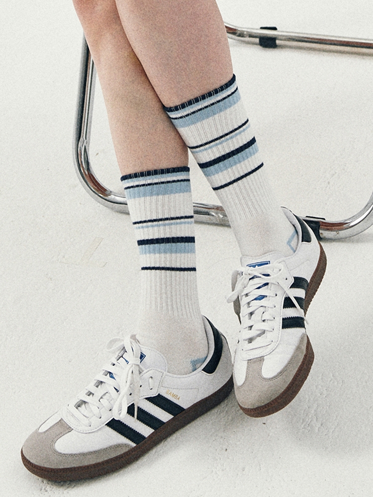 Mixed Stripe Socks (2 Colors)