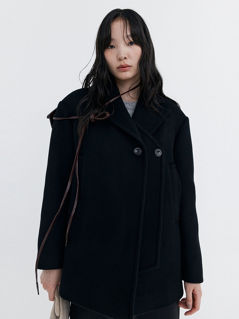 Wool Half Coat_Black