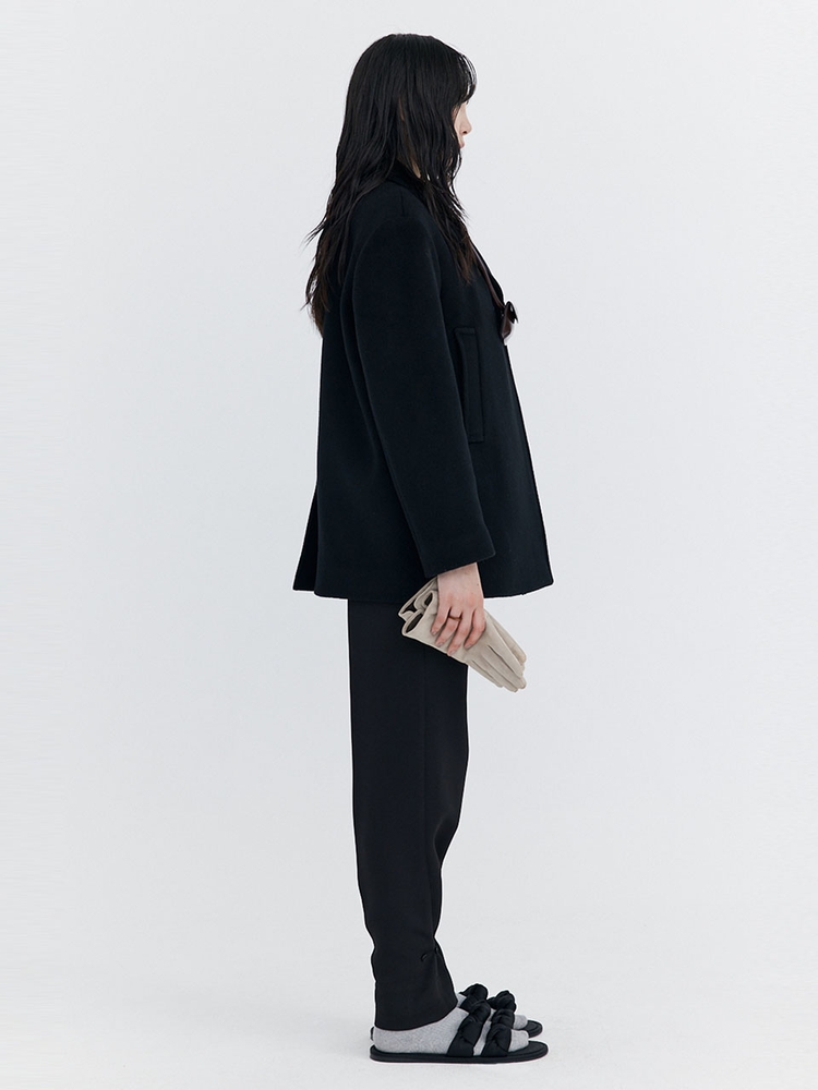 Wool Half Coat_Black