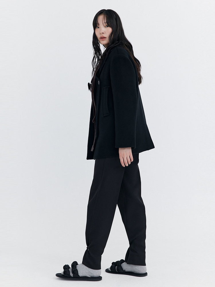 Wool Half Coat_Black