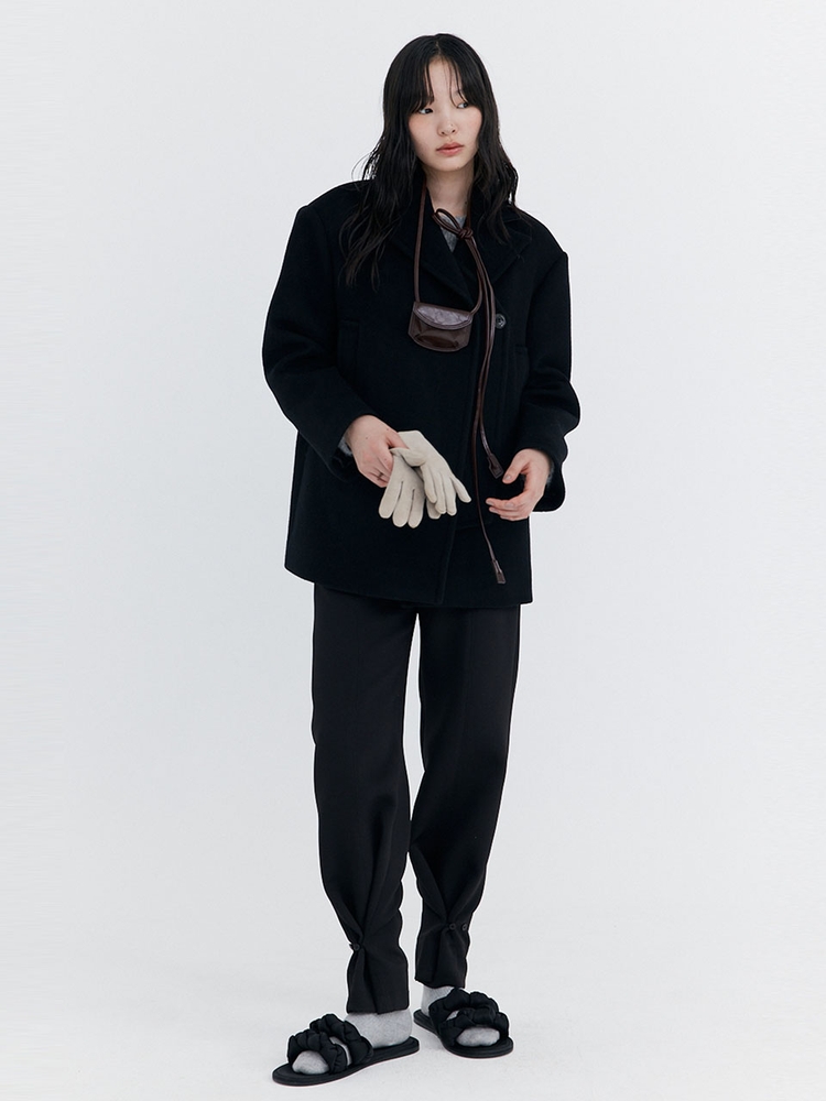 Wool Half Coat_Black