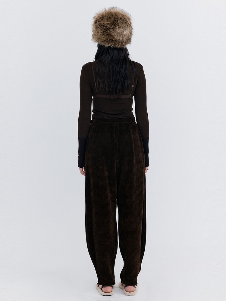 Corduroy Balloon Pants_Brown