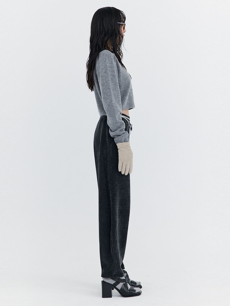 Corduroy Balloon Pants_Charcoal