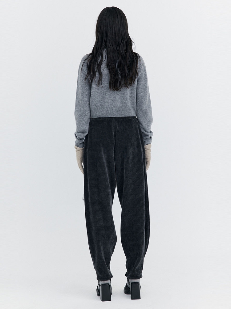 Corduroy Balloon Pants_Charcoal