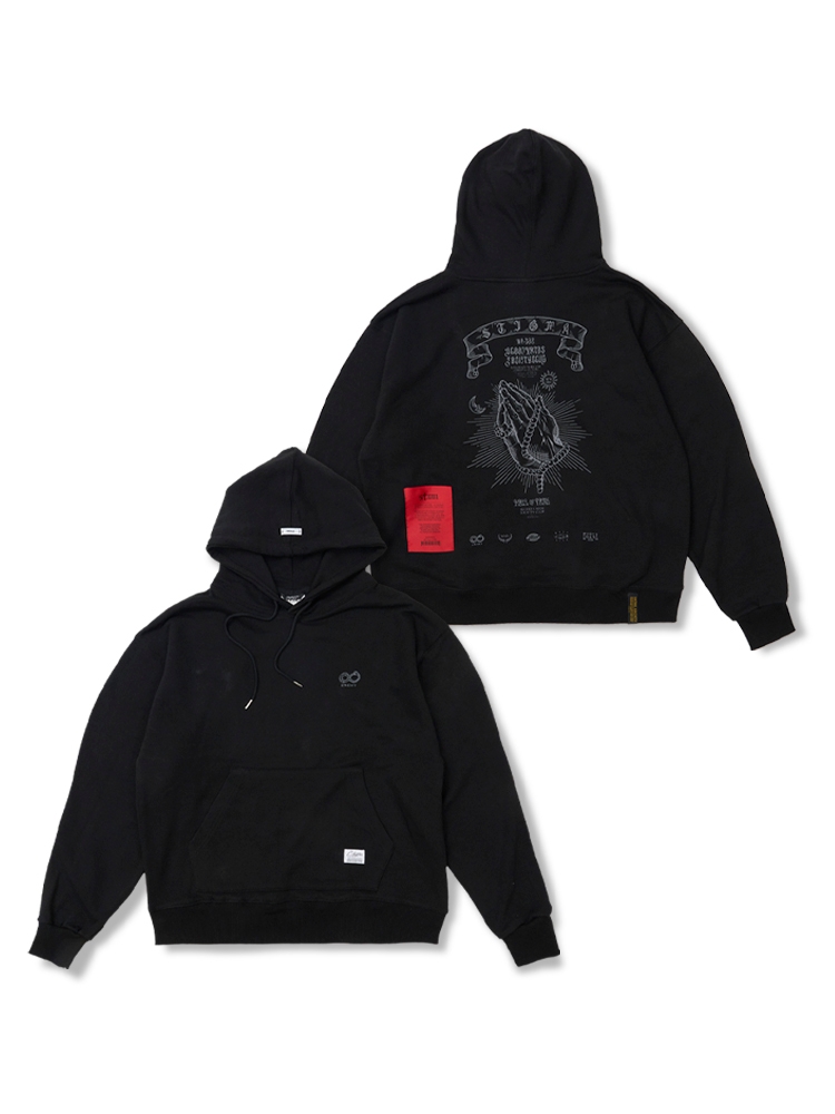 Praying Oversized Hoodie Black